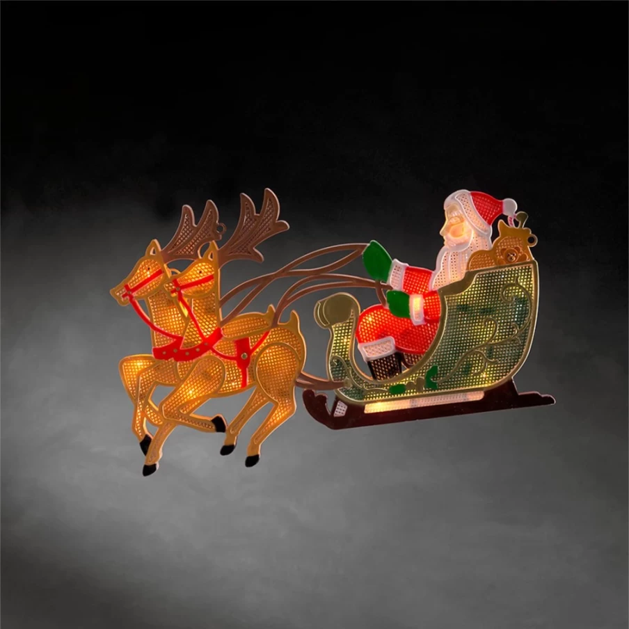 KONSTSMIDE LED Window Decoration - Santa Claus In Sleigh Christmas Light Picture