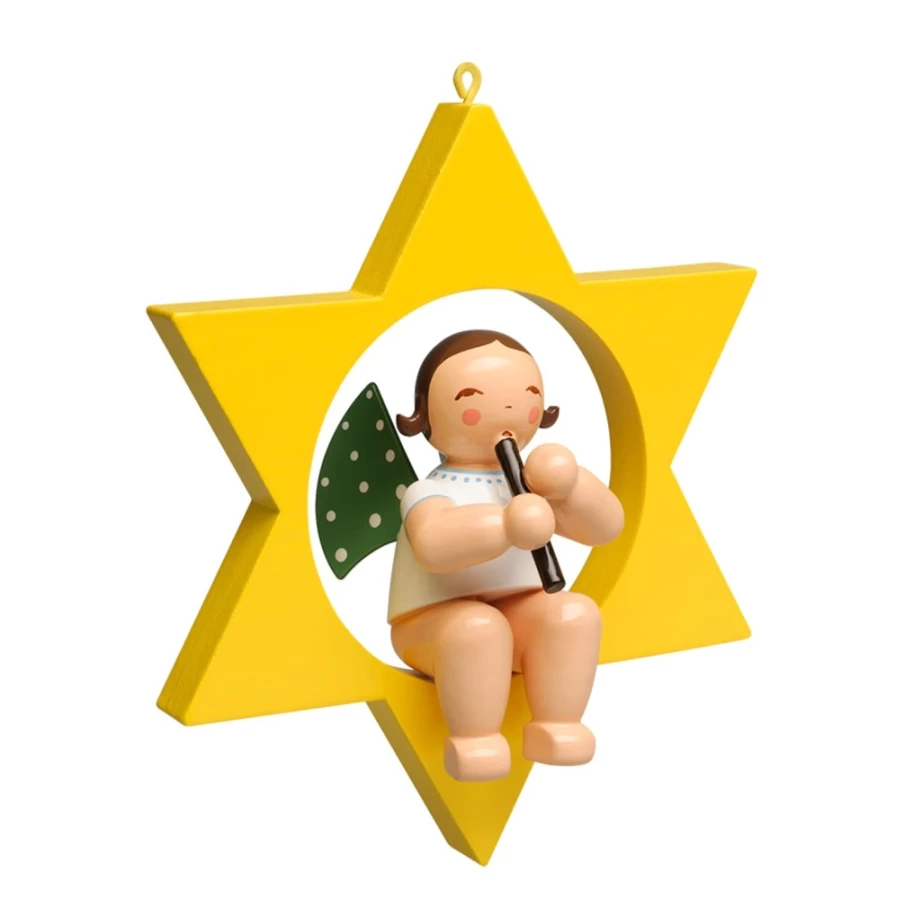 "WENDT & KÜHN Angel With Flute In Star Collectible Figurine"