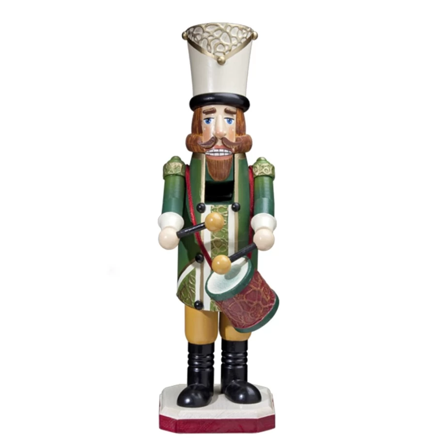 Käthes Original Holzknackl "Drummer" Wooden Figure - 11.4 Inch Handcrafted Decorative Nutcracker