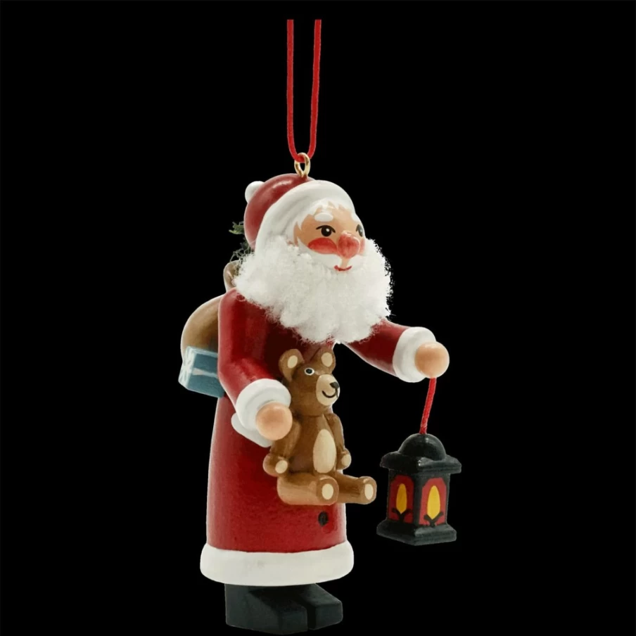 "Käthes Original Santa With Lantern Christmas Figurine – Handcrafted Holiday Decoration"