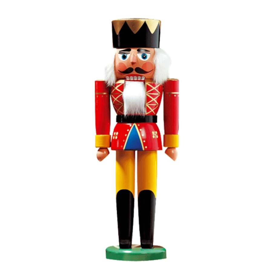 HODREWA 12.2 Inch Red King Nutcracker - Decorative Christmas Figurine