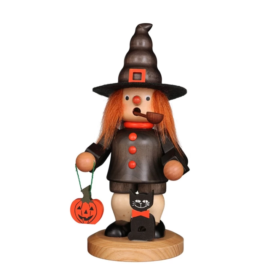 "Christian ULBRICHT Halloween Witch Incense Smoker - Handcrafted German Decor"