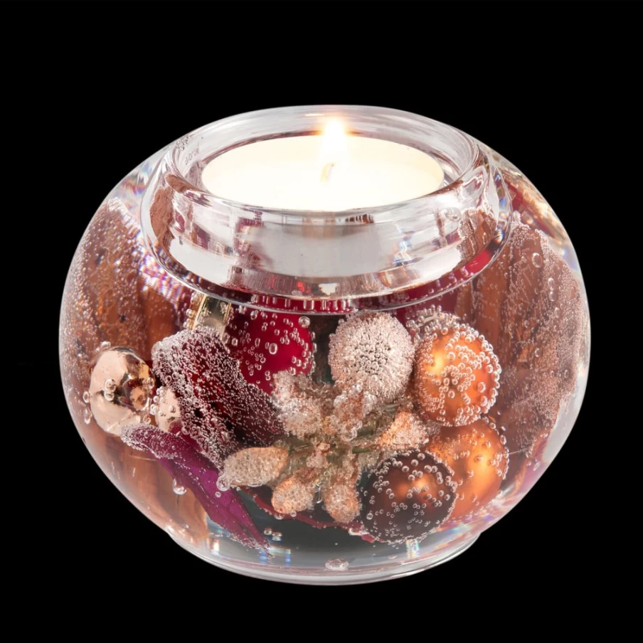 Käthe Wohlfahrt Festival Christmas Mercury Glass Candle Holder - Dreamlight Collection