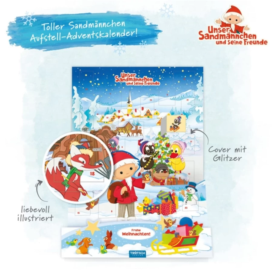 "Trötsch Verlag Sandman Advent Calendar - 24-Day Christmas Display Countdown"