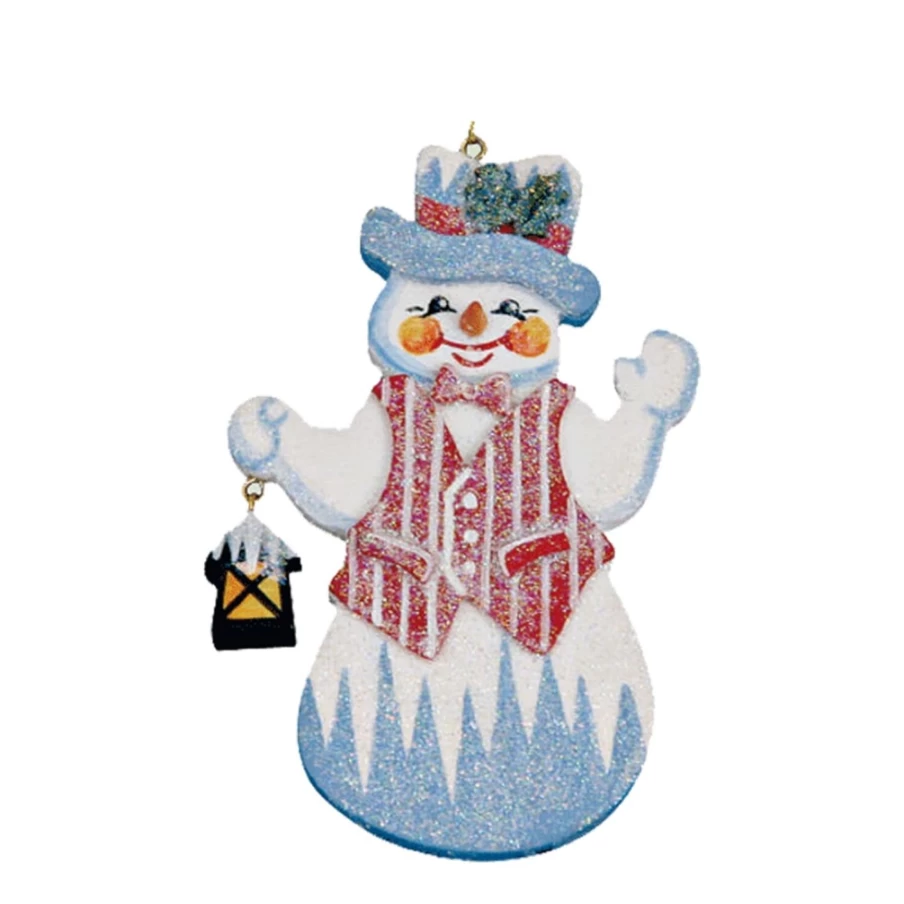 "Käthes Original Festive Snowman - Handcrafted Holiday Decoration for Christmas"