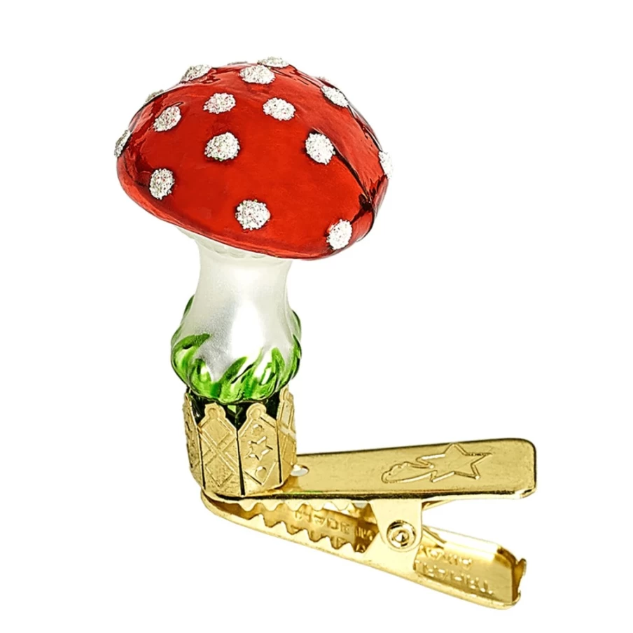 Poesie in Glas Small Mushroom Clip (3.5cm) - Decorative Miniature Figurine