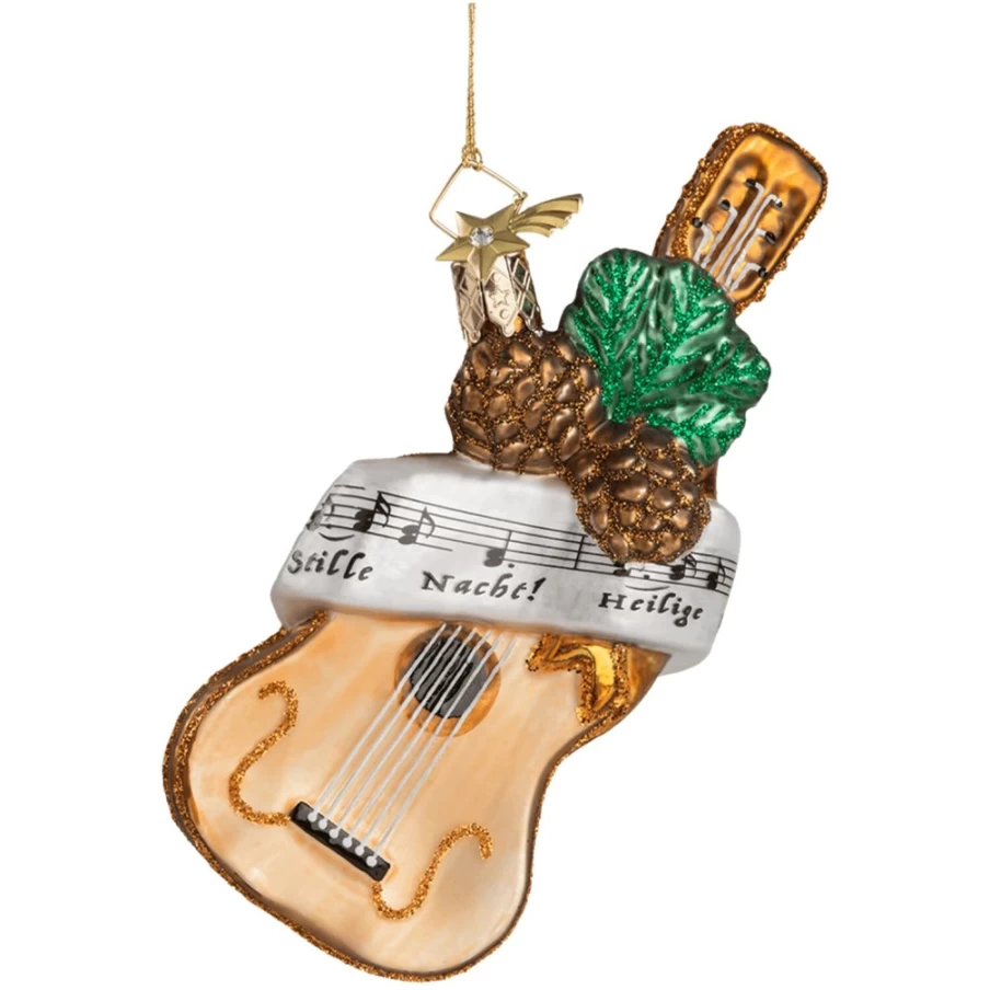 Poesie in Glas Silent Night Special Edition Guitar with Music Sheet - Collectible Musical Gift