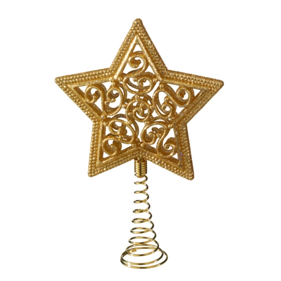 Käthe Wohlfahrt Gold Glitter Christmas Tree Topper Star – Elegant Holiday Decor