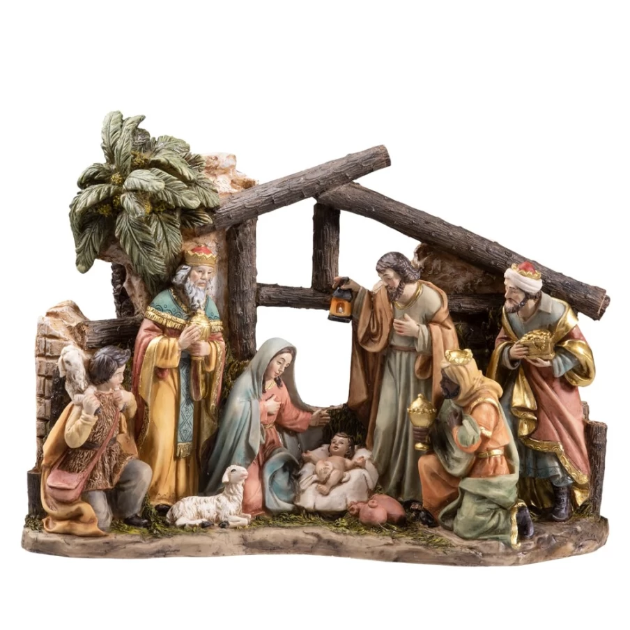 Käthe Wohlfahrt Nativity Scene "Silent Night" - Handcrafted Christmas Creche for Holiday Decor