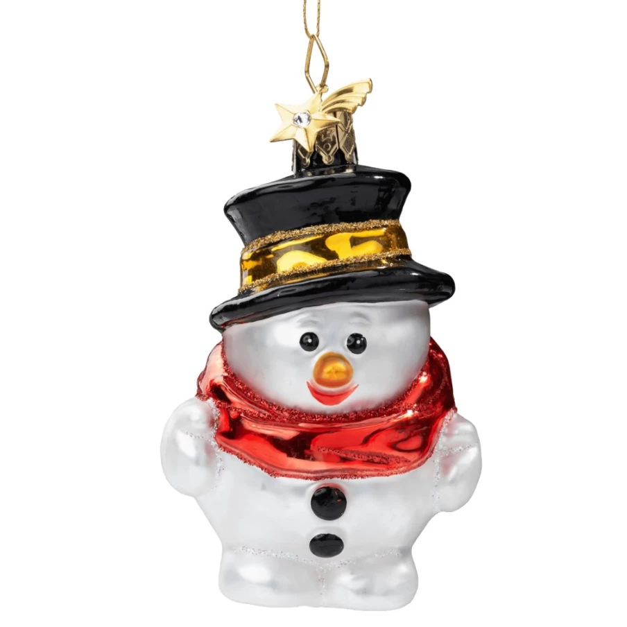 "Poesie in Glas Snowman - Elegant Winter Decoration Collectible"