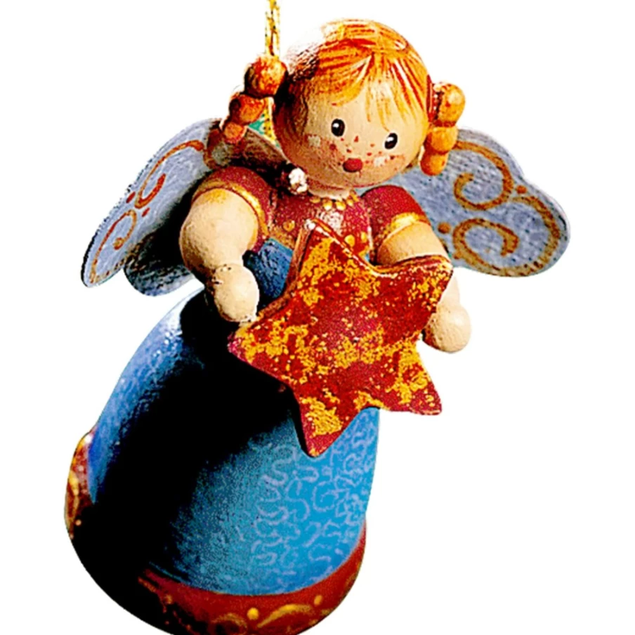 "Käthes Original Angel With Star Christmas Ornament – Handcrafted Holiday Decor"