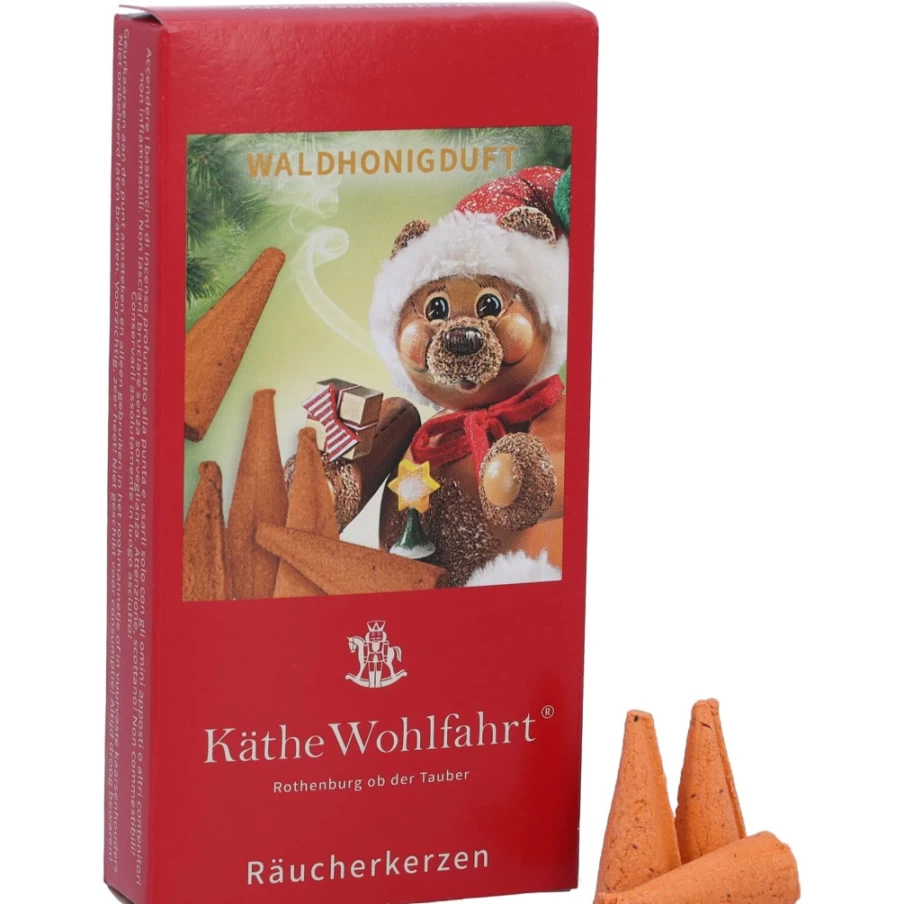 Käthe Wohlfahrt Forest Honey Scented Incense Cones – Large, Aromatic, Long-Lasting