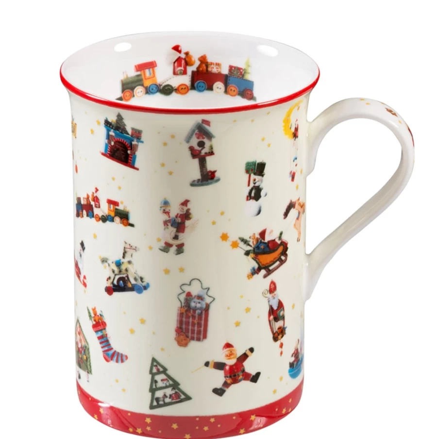 Käthe Wohlfahrt Country Style Porcelain Coffee Mug - Handcrafted Ceramic Tea Cup with Decorative Design