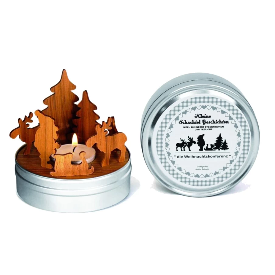 "Designimdorf Christmas Conference Story In Tin - Festive Holiday Collectible"