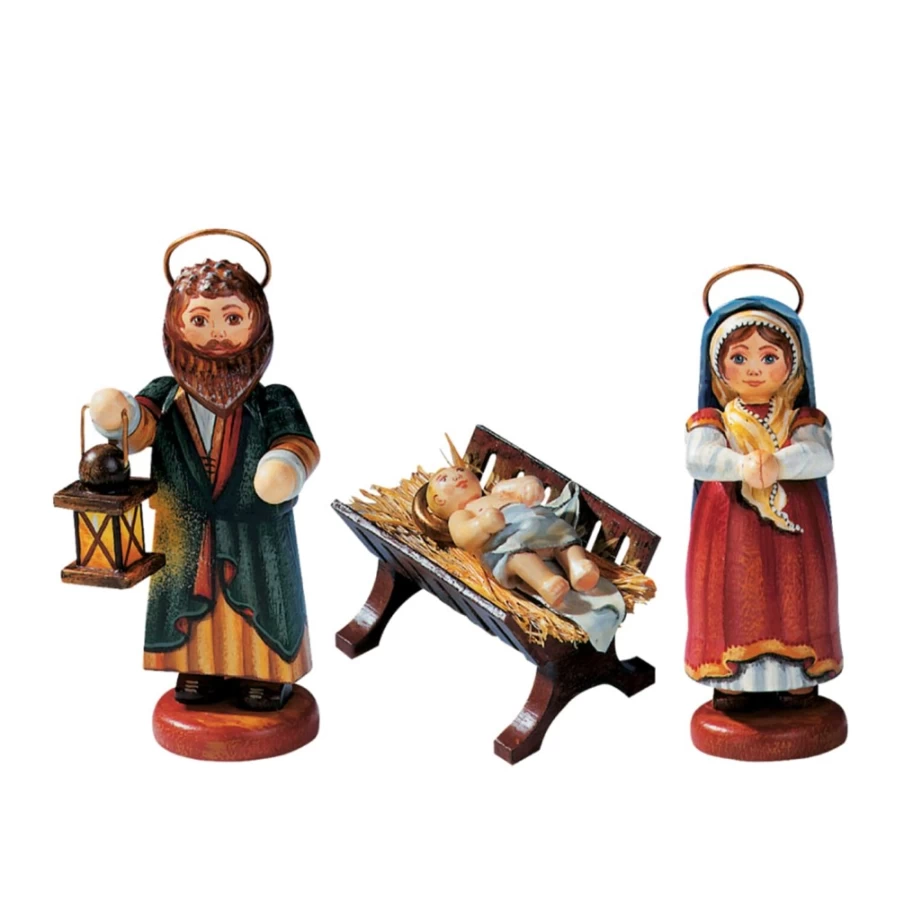 Kindertraum Holy Family Figurine Set - 3 Piece Nativity Statue for Home Decor