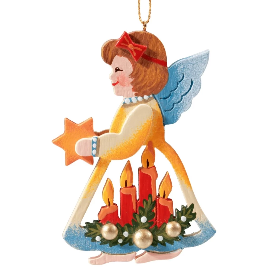 "Käthes Original Advent Angel - Handcrafted Christmas Ornament for Holiday Decor"