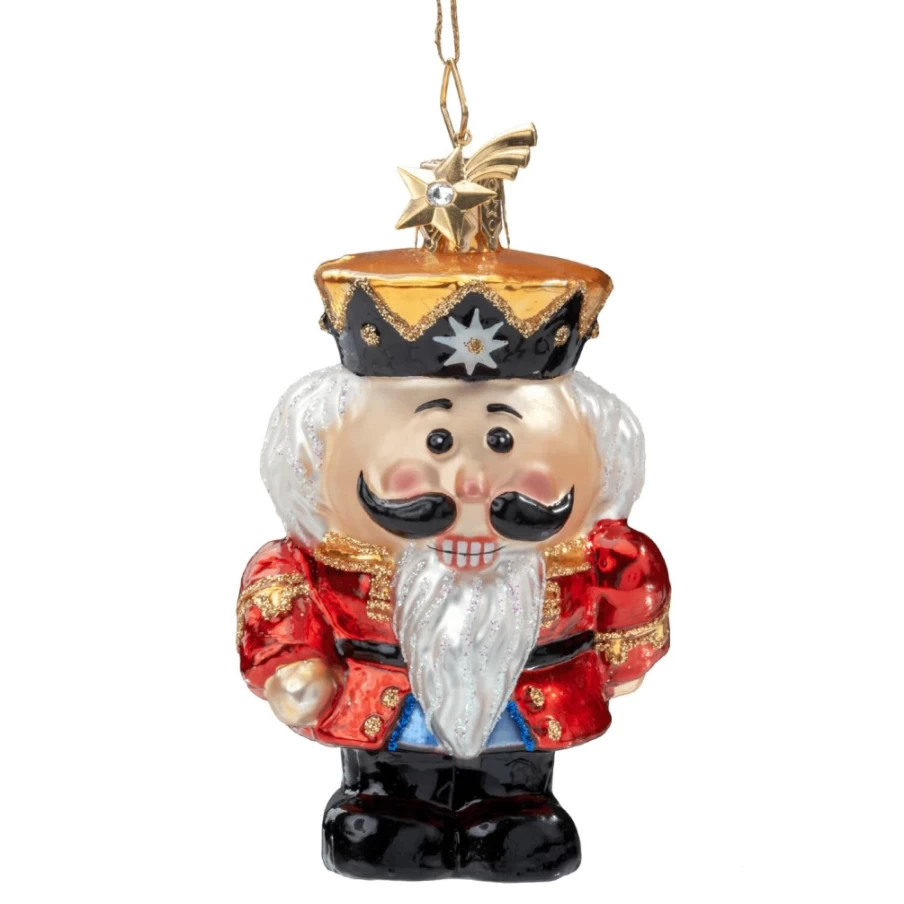 "Poesie in Glas Nutcracker – Elegant Christmas Decoration & Festive Table Centerpiece"