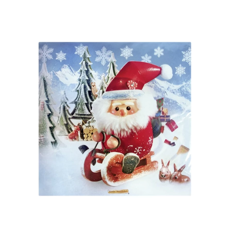 Käthe Wohlfahrt Christmas Sleigh Ride Decorative Paper Napkins for Holiday Table Setting