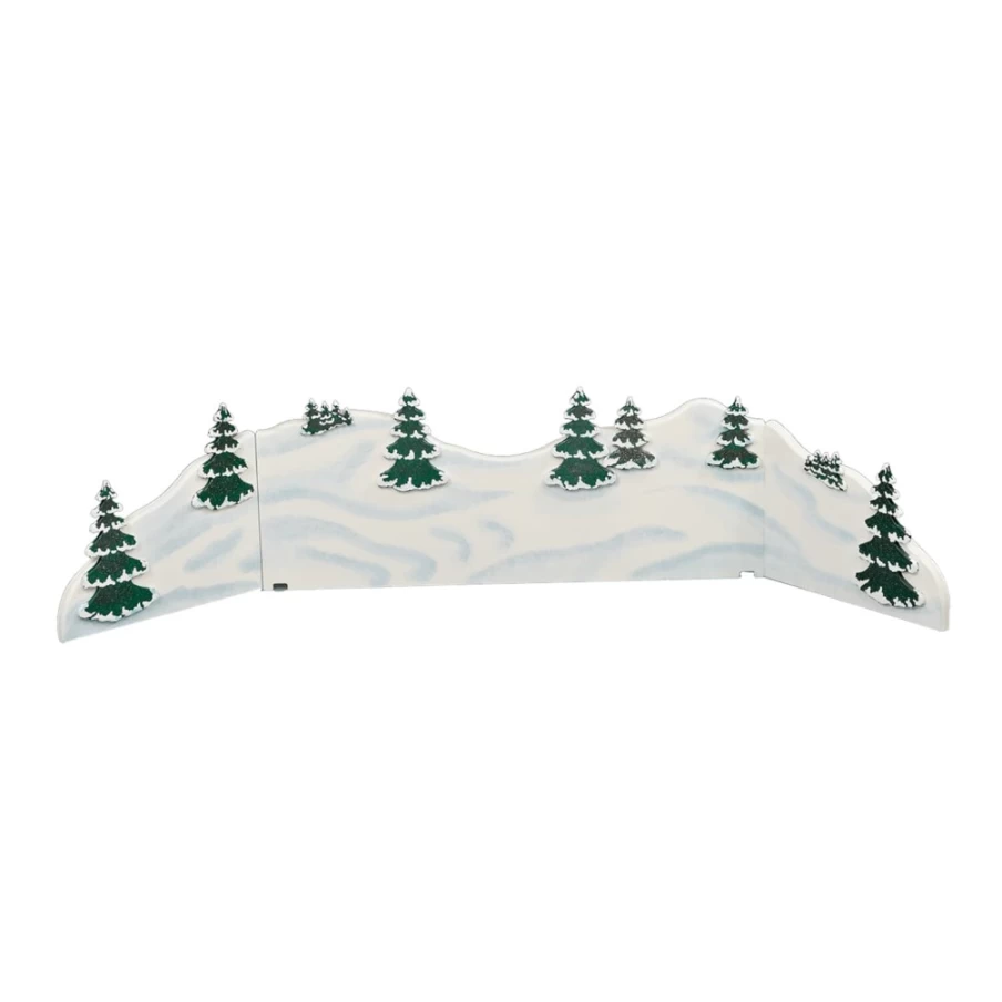 "Hubrig Volkskunst Winter Children's Snowy Landscape Diorama - Handcrafted Holiday Decor"