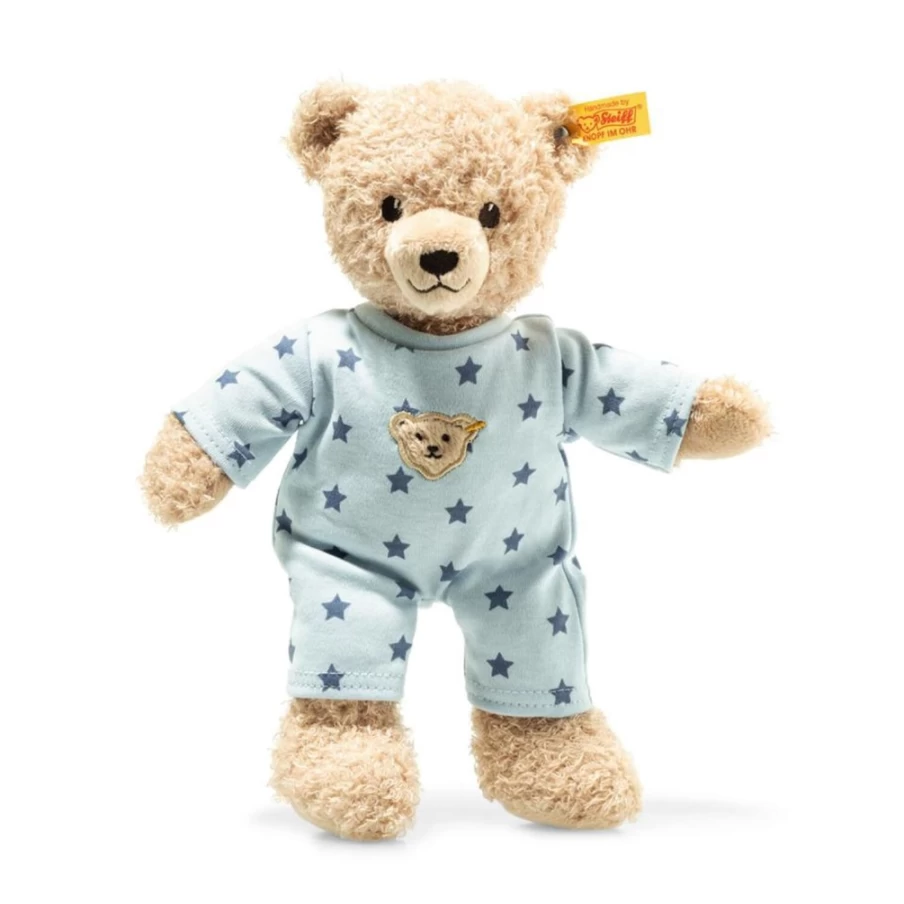 Steiff Blue Teddy Boy in Pyjama, 25cm Plush Bear Collectible Doll