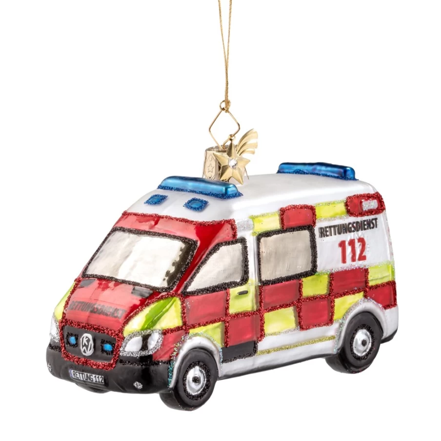 "Poesie in Glas Ambulance Model - Detailed Collectible Emergency Vehicle for Display"