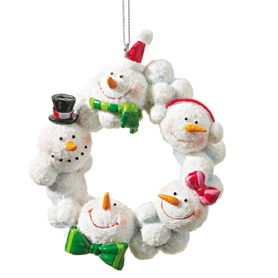Käthe Wohlfahrt Christmas Snowmen Door Wreath "Round Dance Of Snowmen" Holiday Decoration