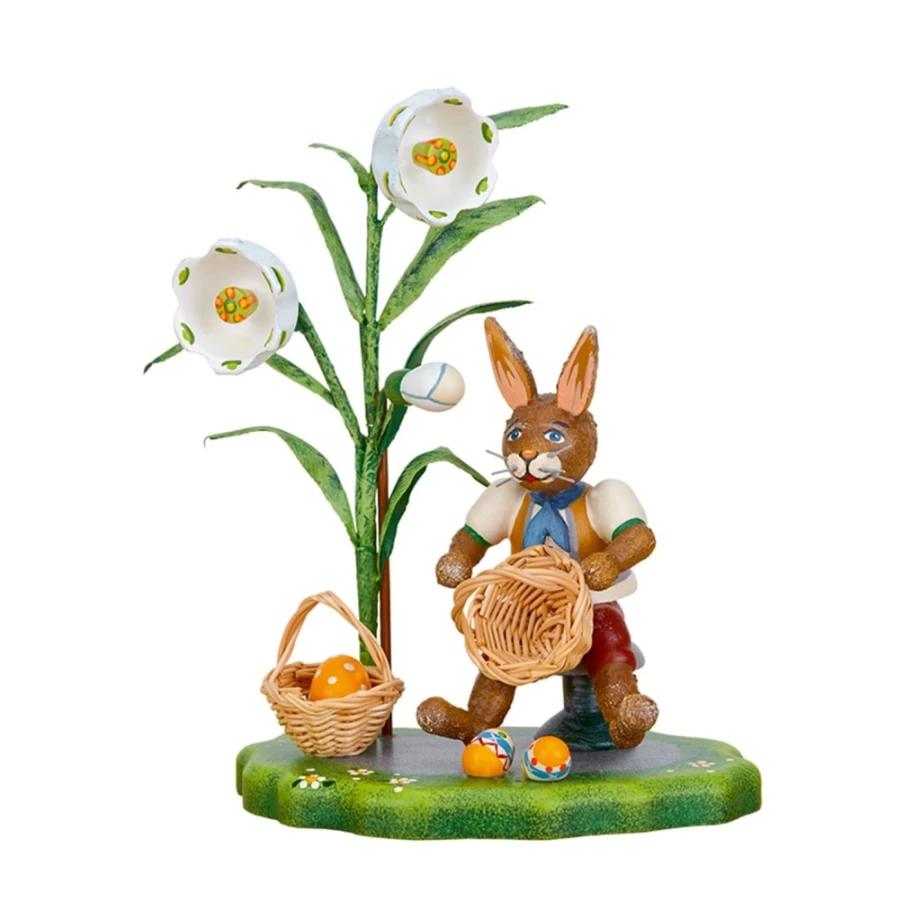 "Hubrig Volkskunst Handcrafted Easter Basket - Decorative German Folk Art Easter Decor"