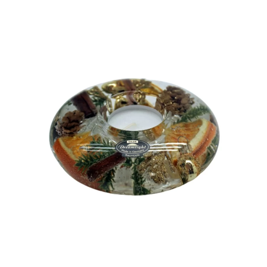 Käthe Wohlfahrt Christmas Fruits Candle Holder - Medium UFO Design for Festive Decor