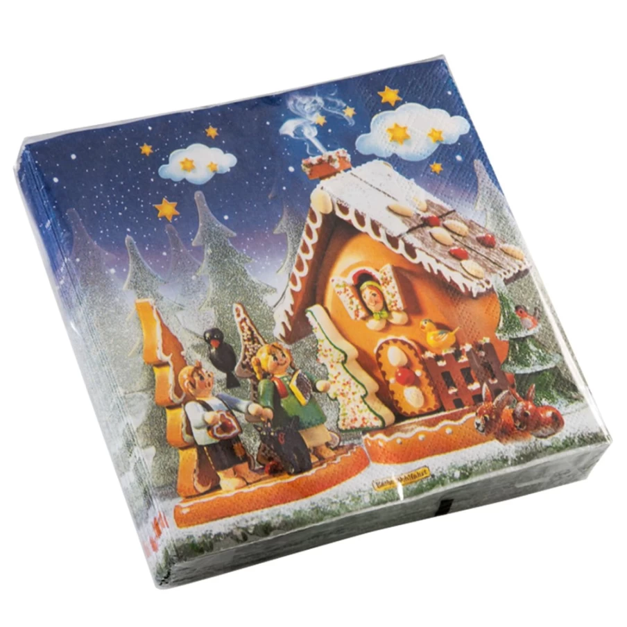 Käthe Wohlfahrt Hansel and Gretel Christmas Paper Napkins - Festive Holiday Dining Decor
