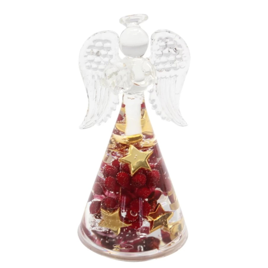 Käthe Wohlfahrt Dreamlight Christmas Berries Angel Mini Ornament - Handcrafted Holiday Decor