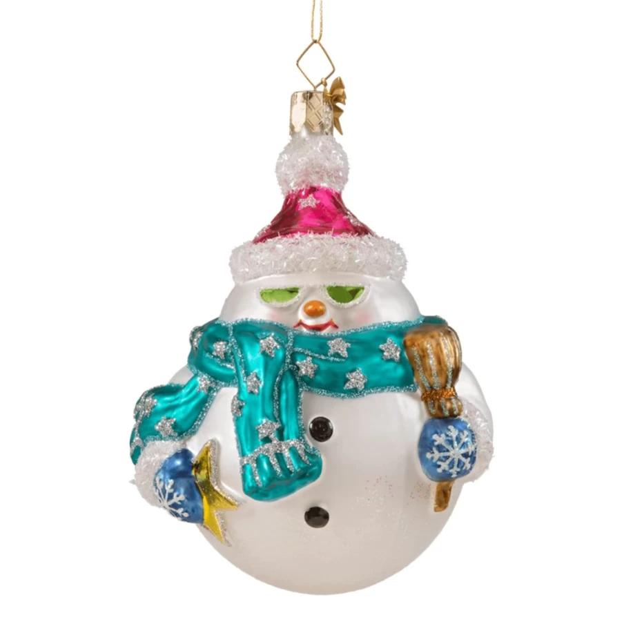 Poesie in Glas Snowman Sunnyboy - Festive Holiday Decoration