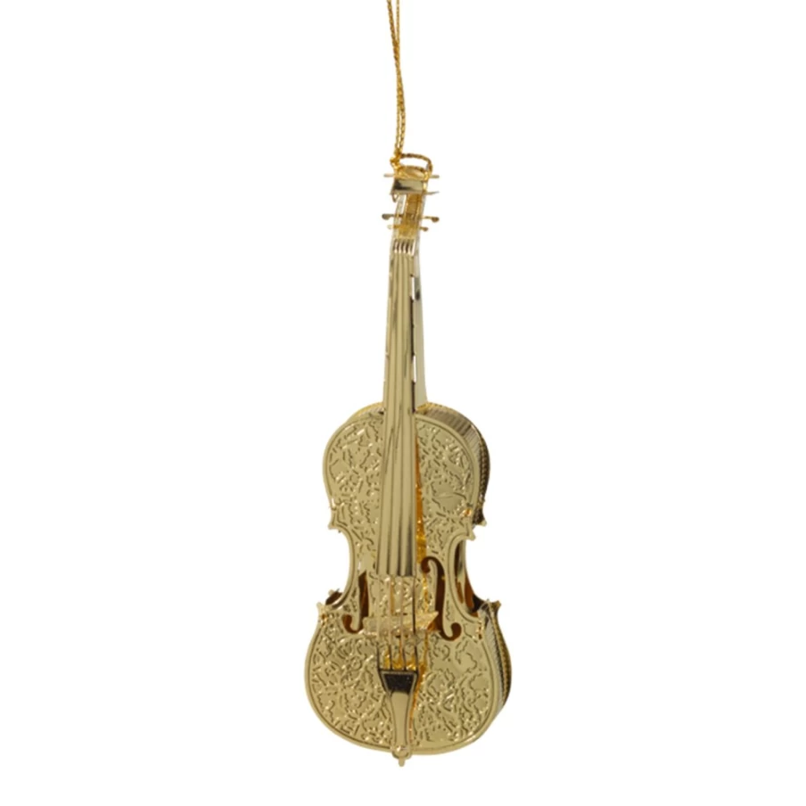 "Käthe Wohlfahrt Gold-Plated Violin – Elegant Handcrafted Musical Instrument"