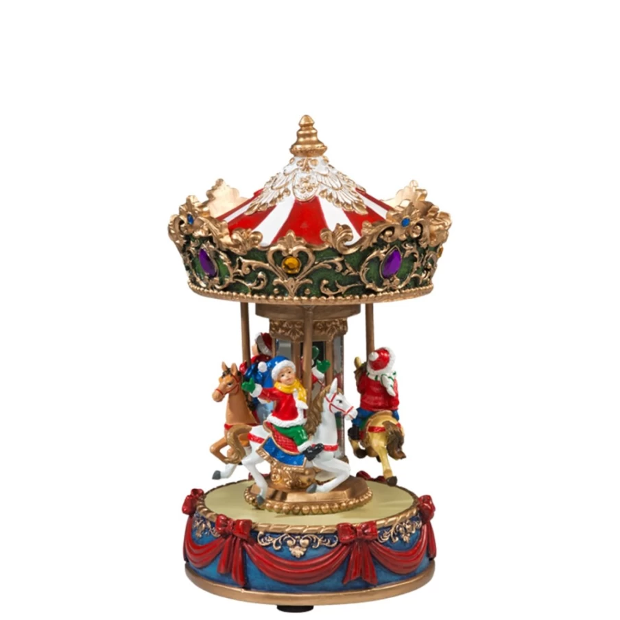 "Käthe Wohlfahrt Carousel Music Box – Handcrafted German Musical Gift"