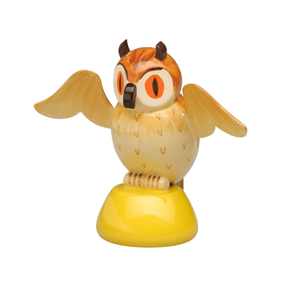 WENDT & KÜHN Handcrafted Small Flying Owl Figurine - Collectible Decorative Bird Statue