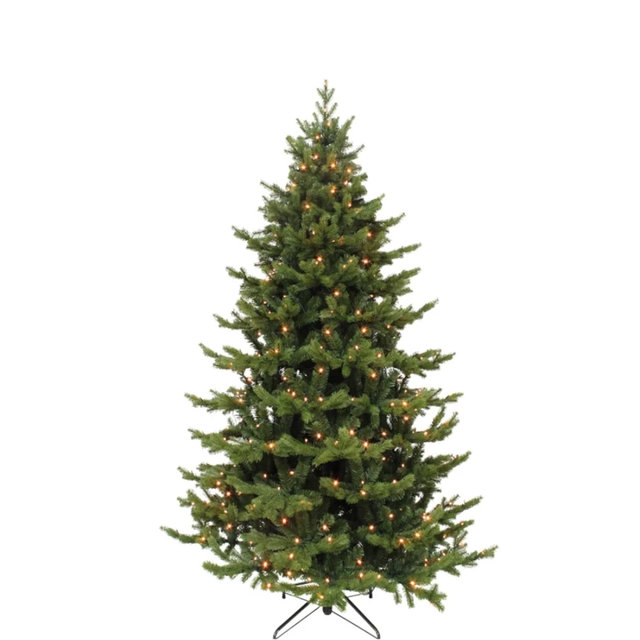 Käthe Wohlfahrt Sherwood Deluxe 7-Foot Artificial Christmas Tree with LED Lights for Holiday Decor