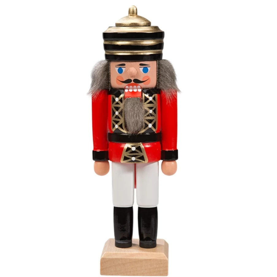 HODREWA 5.5-Inch Red King Nutcracker - Decorative Christmas Figurine