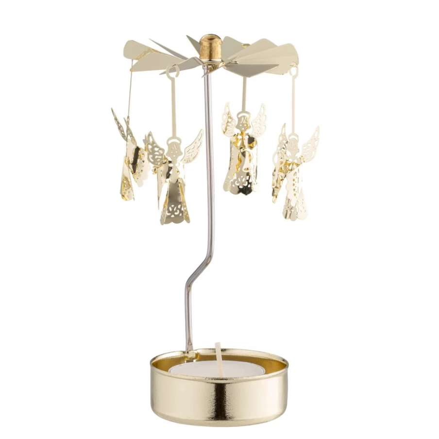Käthe Wohlfahrt Gold Tealight Mobile Heraldic Angels Christmas Ornament Decor