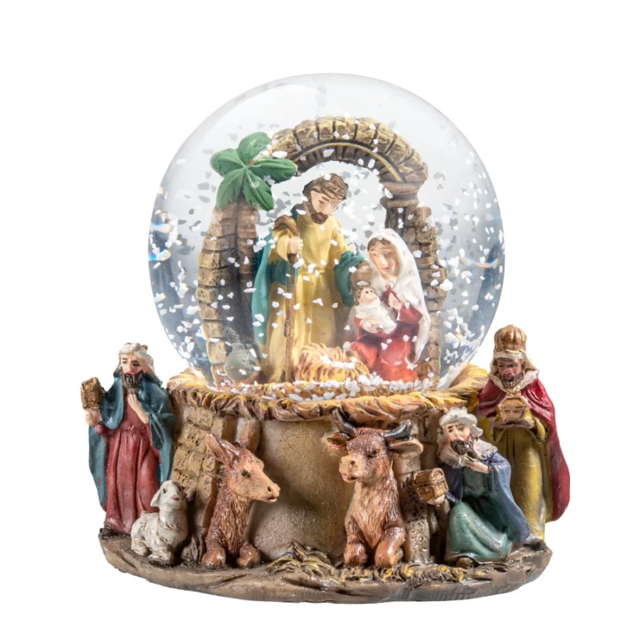 Käthe Wohlfahrt Nativity Scene Snow Globe – Handcrafted Christmas Decoration with Holy Family