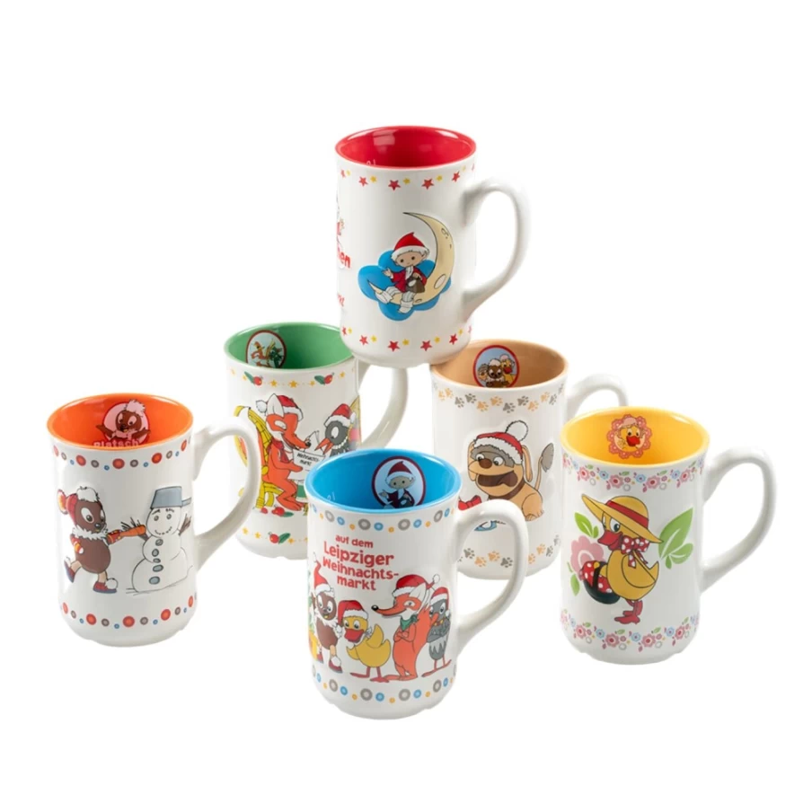 Käthe Wohlfahrt Christmas Market Collectible Cup Set "Our Sandman And Friends" – Festive Holiday Drinkware