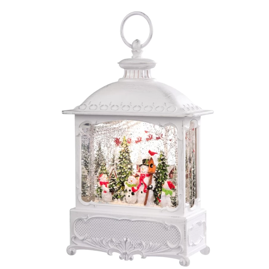 KONSTSMIDE LED Snowman Lantern "Happy Snowmen" - Decorative Outdoor Winter Light