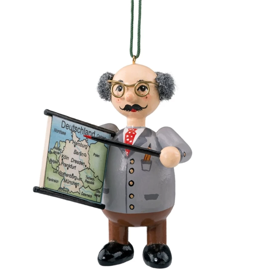 Käthes Original Wooden Teacher Figurine - Handcrafted Wooden Buddy "Teacher" Collectible