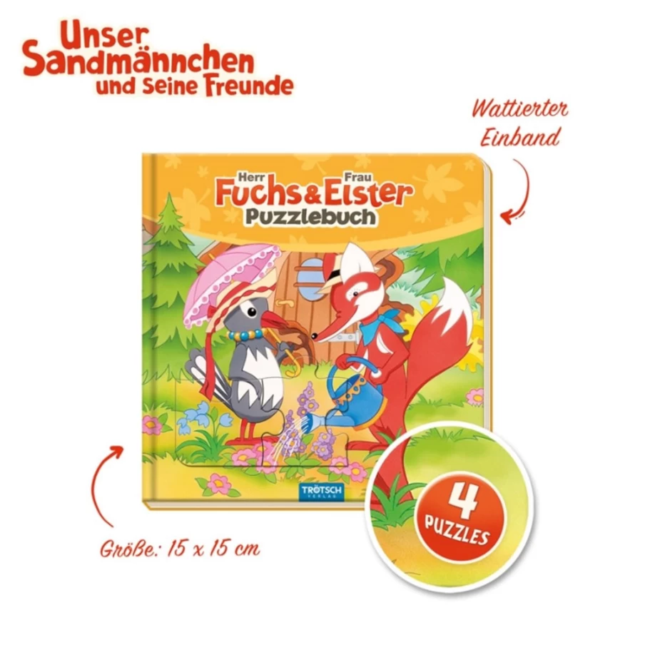 "Mr. Fox And Mrs. Magpie Puzzle Book by Trötsch Verlag – Fun and Challenging Activity for Kids"