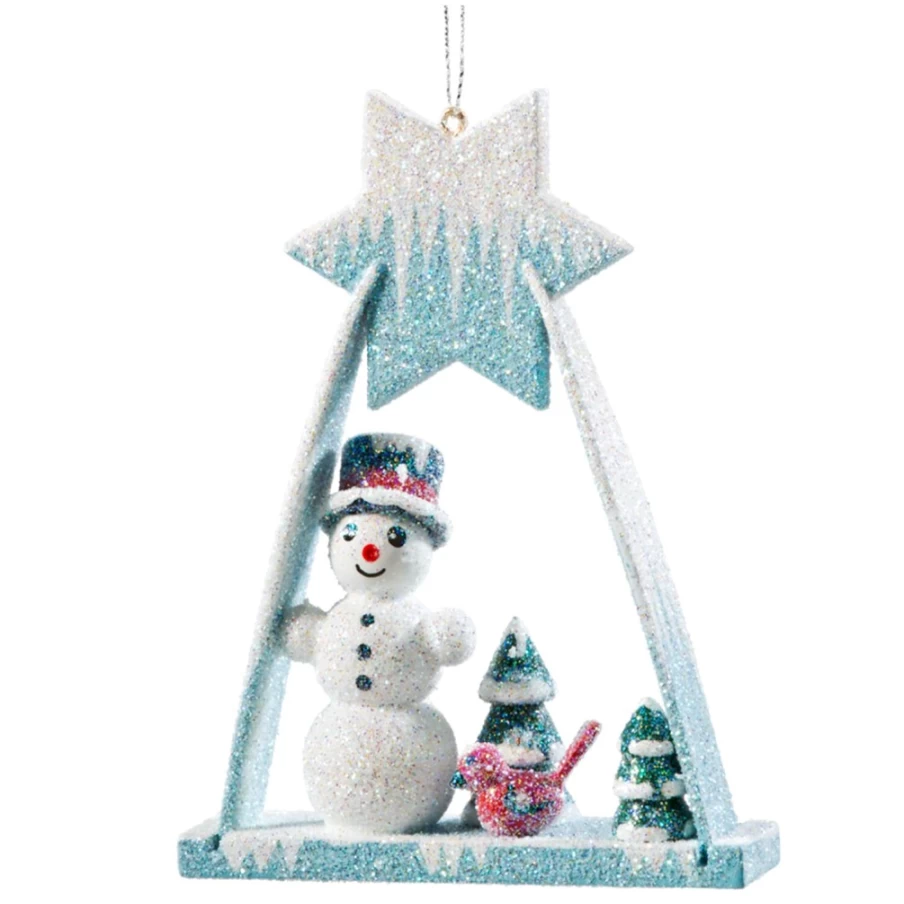 Käthes Original Snowman's Arch Christmas Decoration - Handcrafted Holiday Ornament