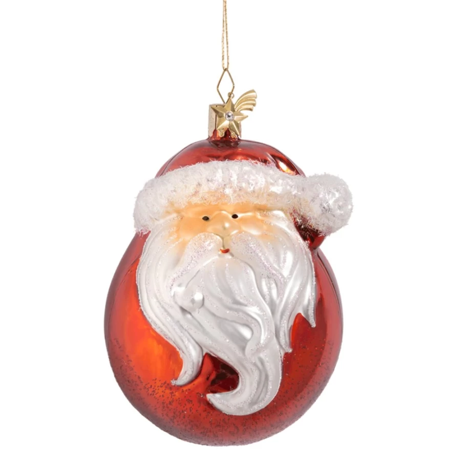 "Poesie in Glas Santa Claus Figurine – Festive Christmas Decoration"