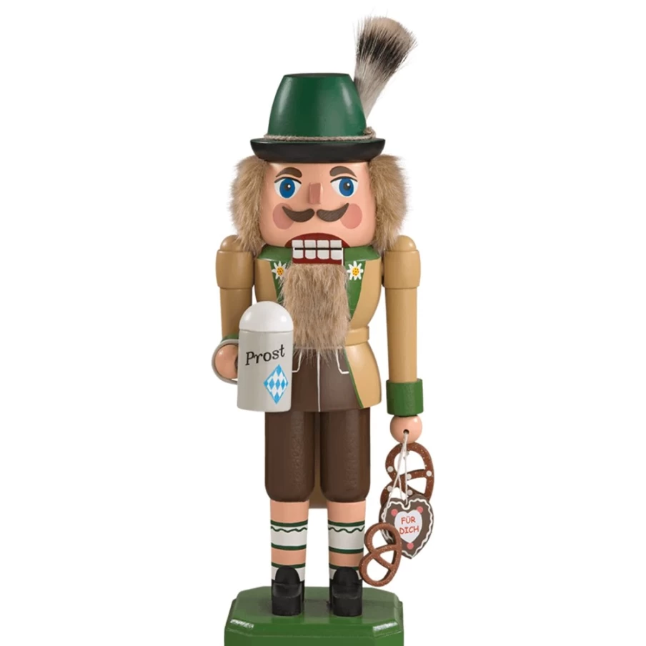 Käthes Original Bavarian Holzknackl Handmade Wooden Figure 10.6 Inch Traditional German Decoration