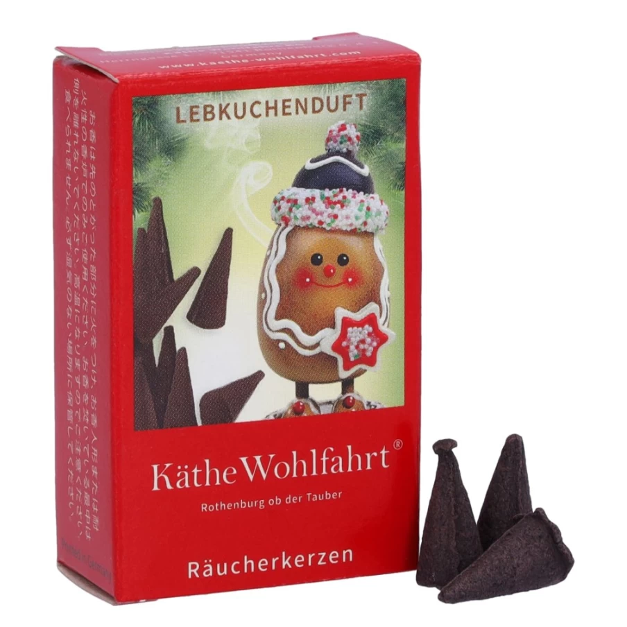 Käthe Wohlfahrt Gingerbread Scented Incense Cones - Small Holiday Aromatherapy Gifts