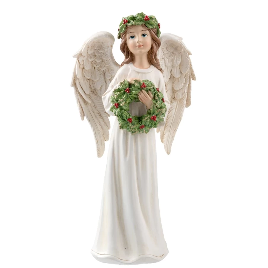 "Käthe Wohlfahrt Angel With Wreath Christmas Ornament – Handcrafted German Holiday Decoration"