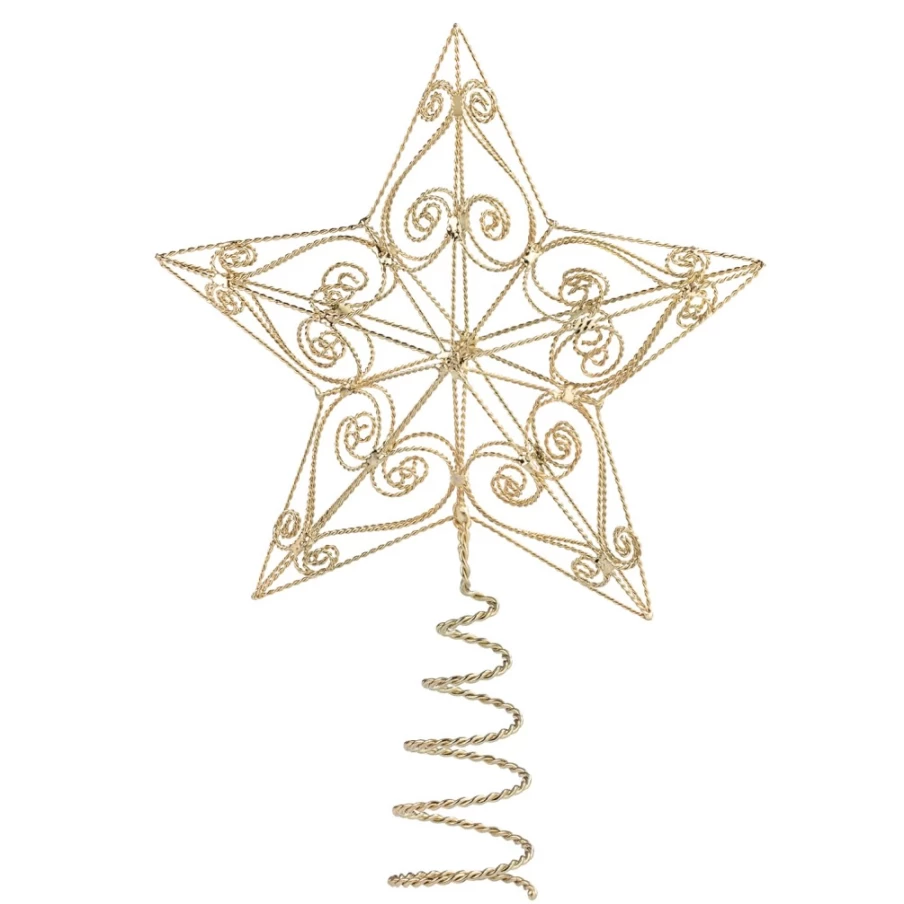 Käthe Wohlfahrt Gold Filigree Star Tree Topper - Elegant Christmas Decoration