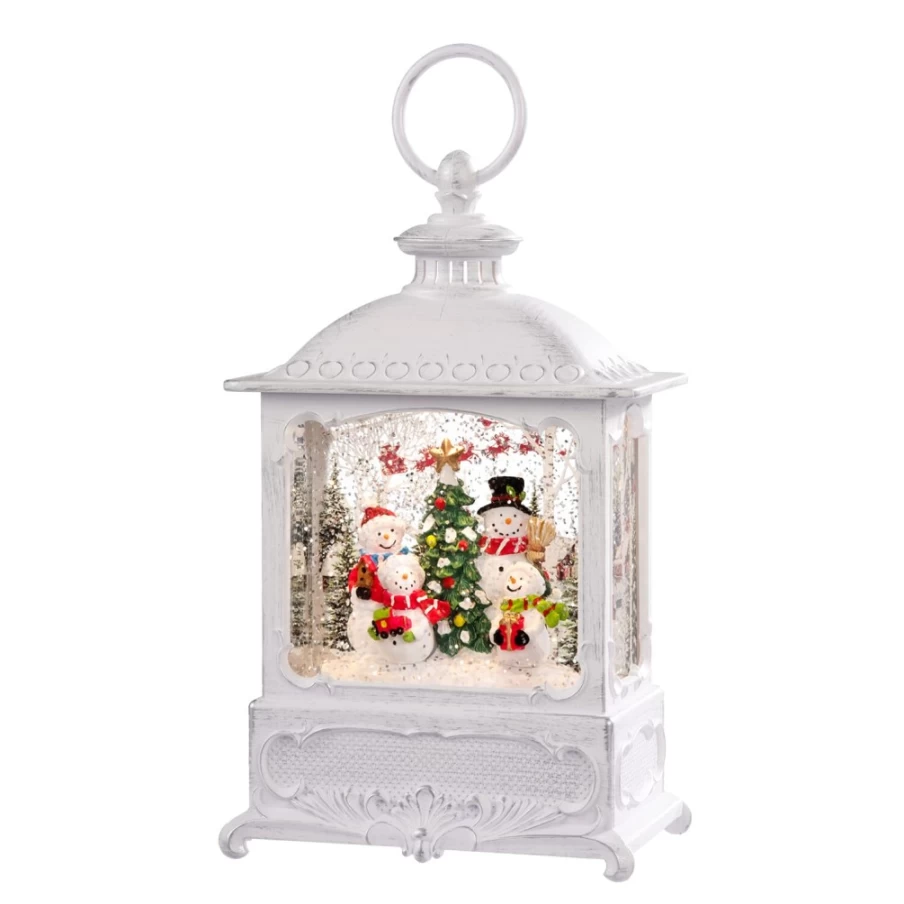 KONSTSMIDE LED Snowman Family Snow Lantern - Decorative Outdoor Winter Lighting