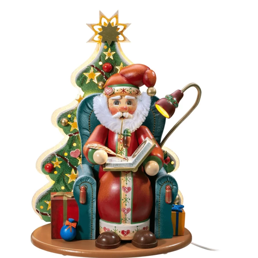 Käthes Original Holzknoddl Christmas Wishes Incense Smoker - Handcrafted German Christmas Decor